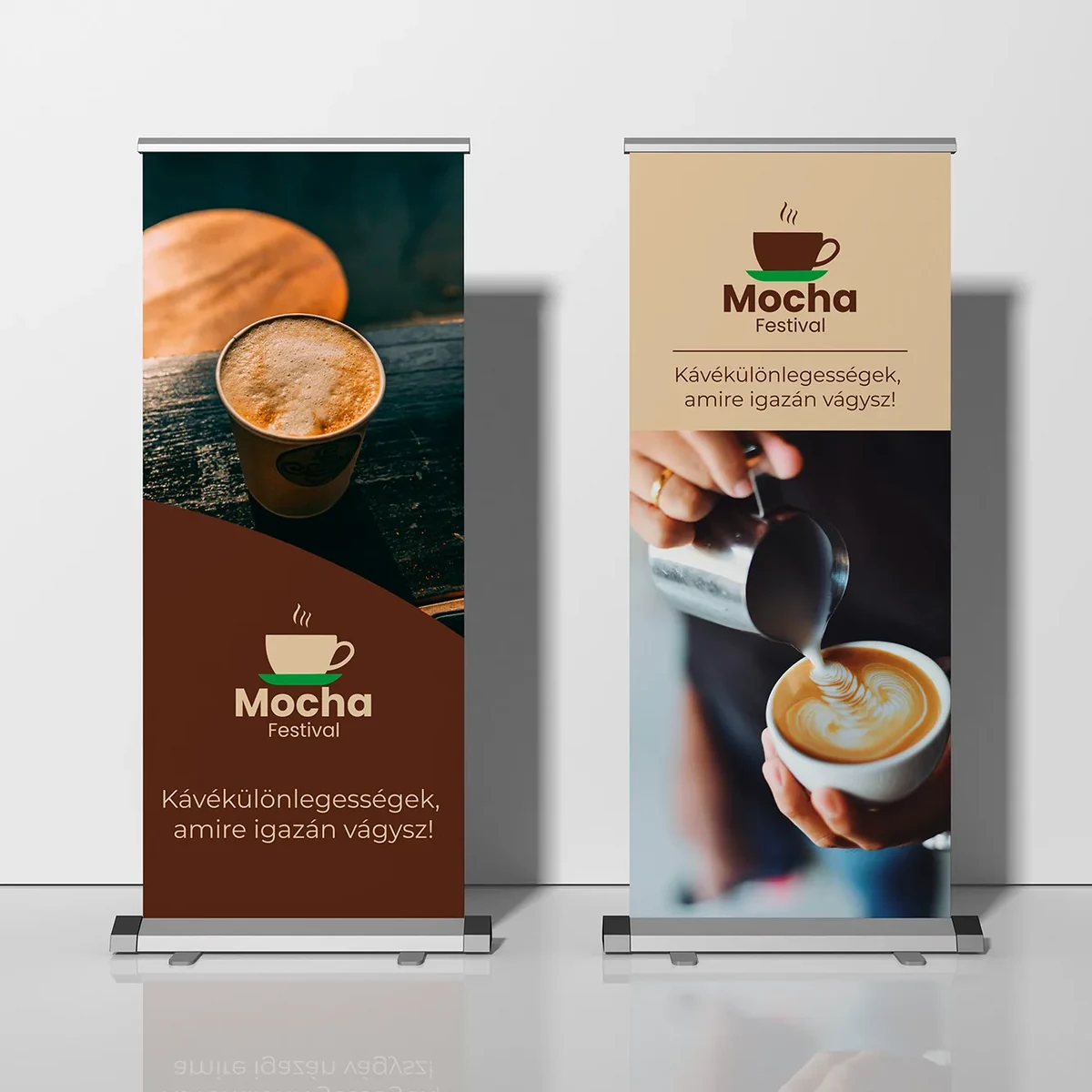 Mocha Festival roll-up grafikai anyag