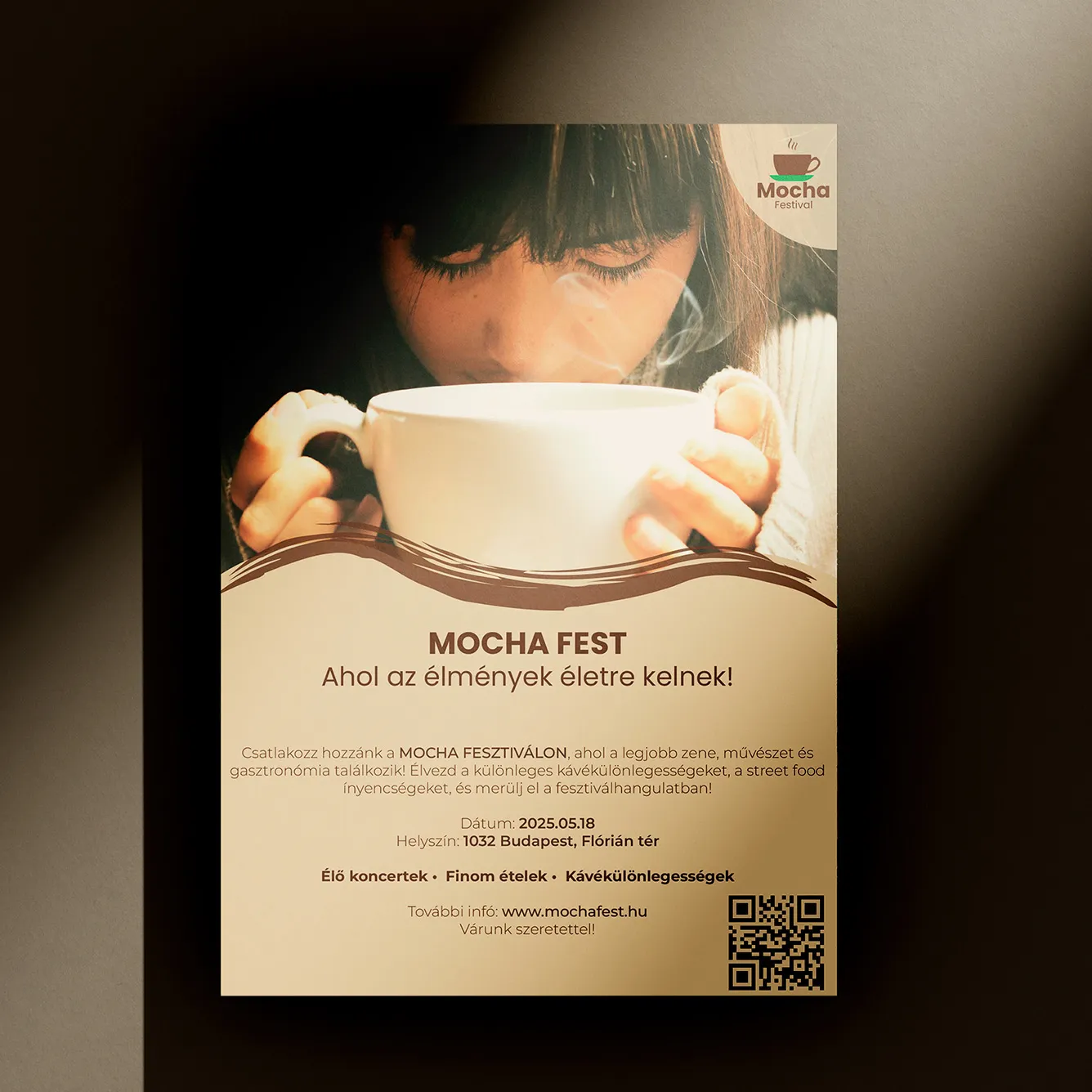 Mocha kézműves kávé grafikai anyag