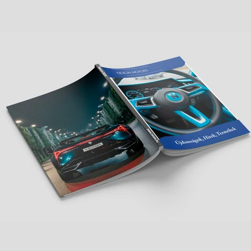 Nexon magazin borító design – kiadványtervezés