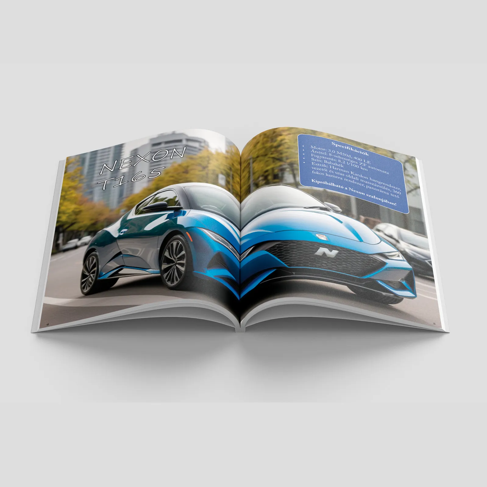 Nexon magazin grafikai terv – kiadványdesign