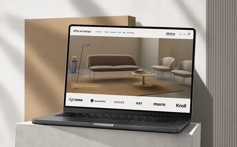 Office Art Design Shopify online store laptop mockupon
